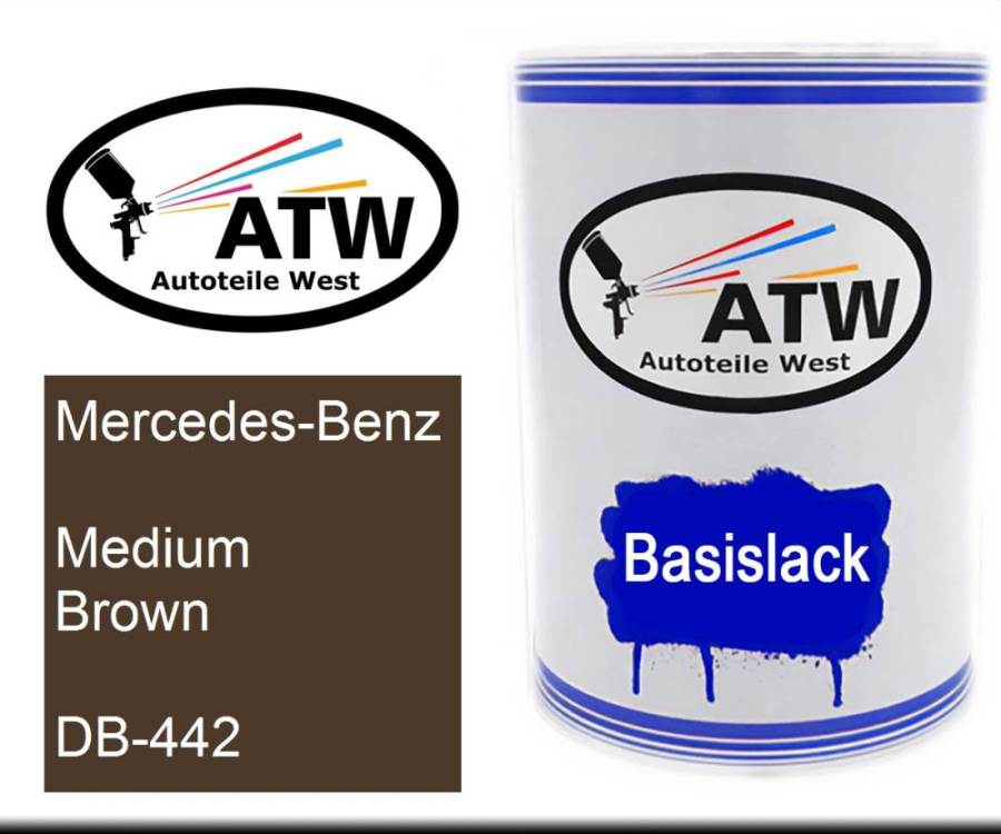 Mercedes-Benz, Medium Brown, DB-442: 500ml Lackdose, von ATW Autoteile West.